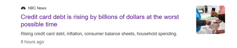 credit card debt rises by billions at worst time possible